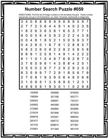 6-Digit Number Search-059