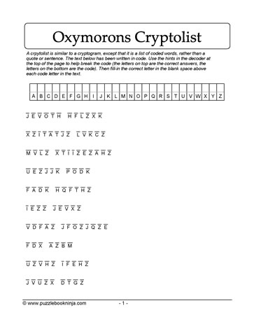 Oxymoron Cryptolist