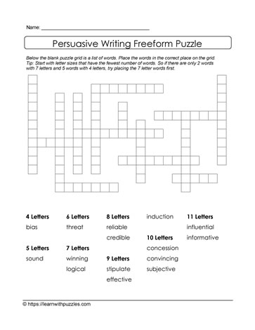 Persuasive Writing Freeform #01