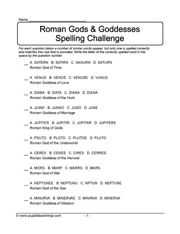 Roman Spelling Challenge