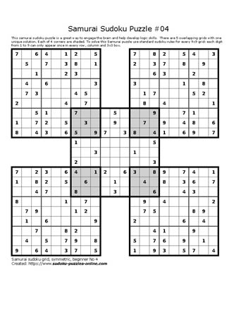 Samurai Sudoku Puzzle 04