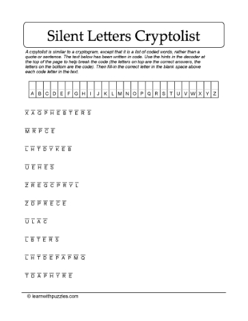 Letters Silent Cryptolist