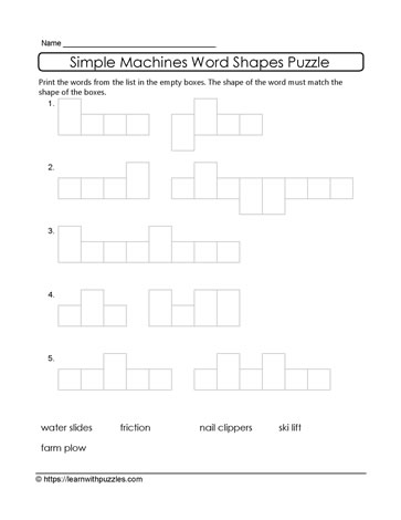 Word Shapes Puzzle