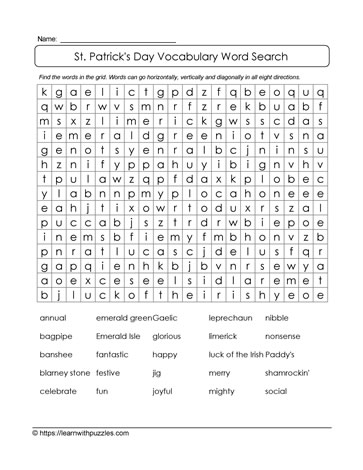 St. Patrick's Day Word Search-03
