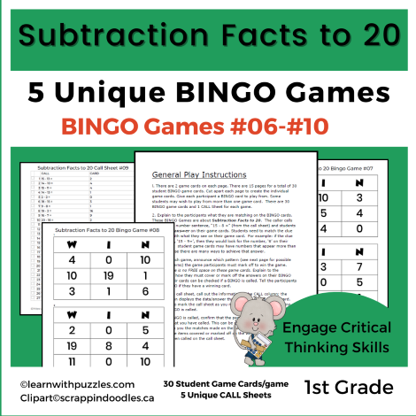 Subtraction Facts to 20 #06-#10