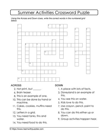 Summer Crossword Puzzle #02