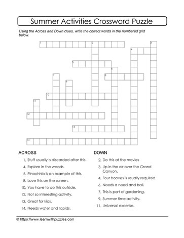 Summer Crossword Puzzle #04