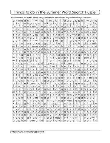 Deluxe Summer Word Search #01