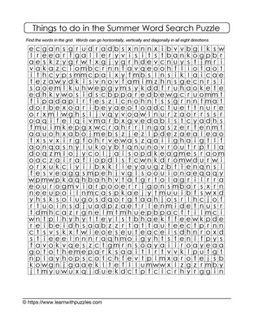 Deluxe Summer Word Search #02