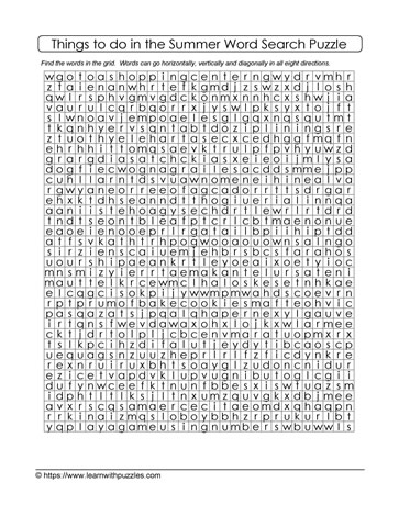 Deluxe Summer Word Search #04