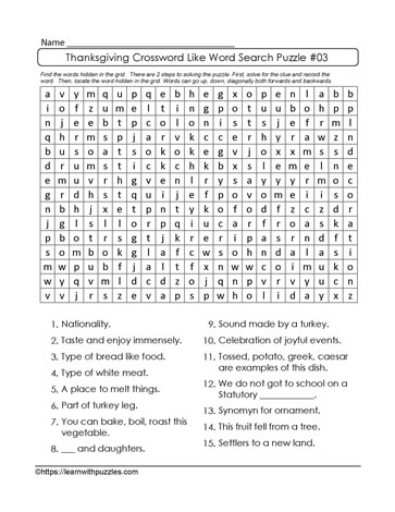 Crossword Word Search #03