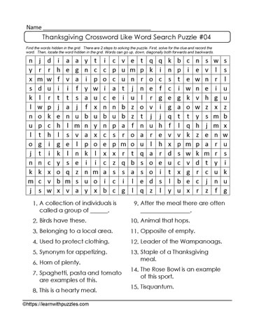 Crossword Word Search #04