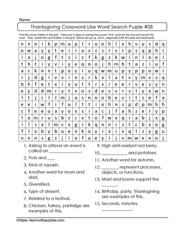 Crossword Word Search #08