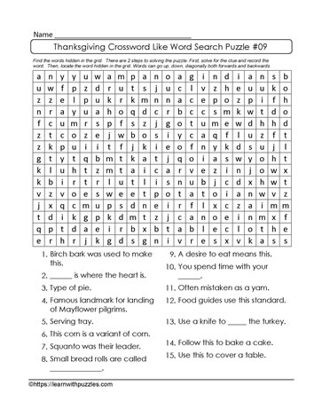 Crossword Word Search #09