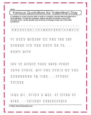 Valentine's Cryptogram #03