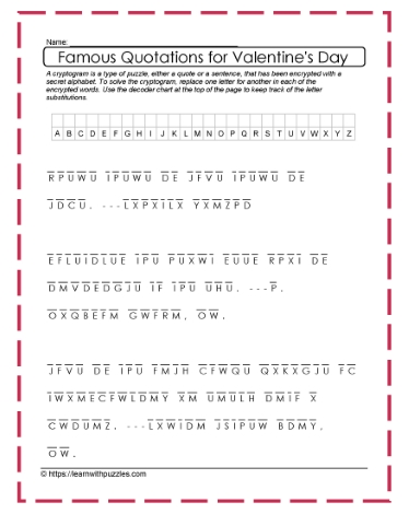 Valentine's Cryptogram #04