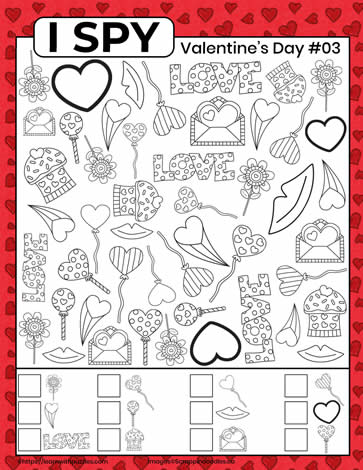 Valentine's I Spy 03 Learn With Puzzles