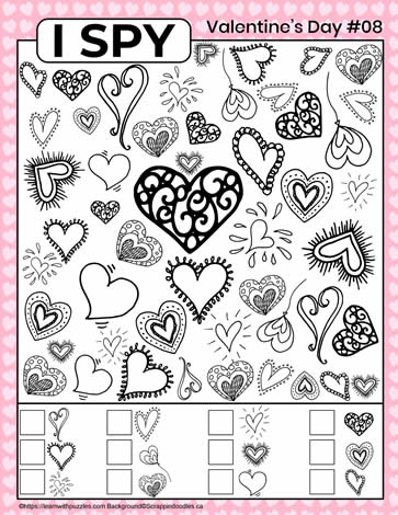 Valentine's I Spy 08 Learn With Puzzles
