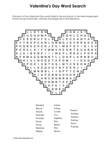 Valentine's Word Search #05