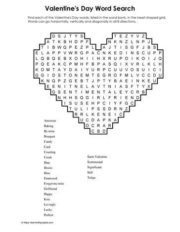 Valentine's Word Search #08
