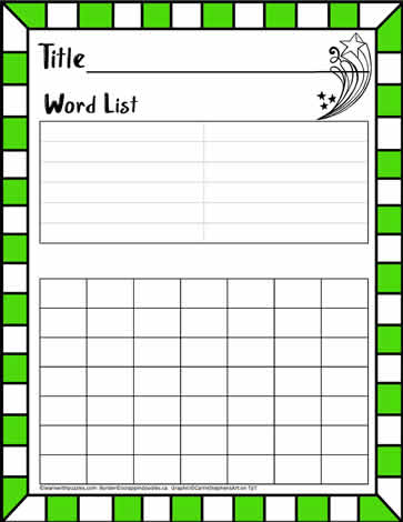 Word Search Template #05