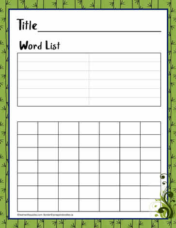 Word Search Template #41