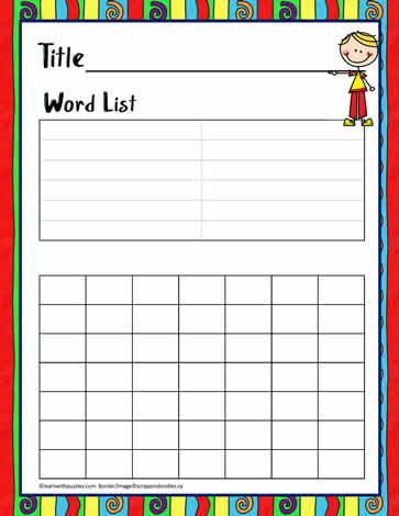 Word Search Template #42