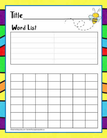 Word Search Template #45