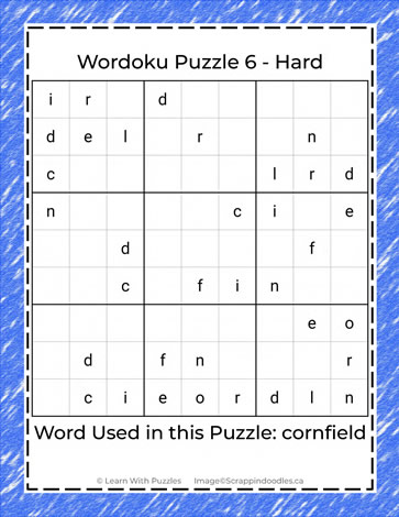 Wordoku Puzzle #06