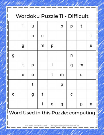 Wordoku Puzzle #11