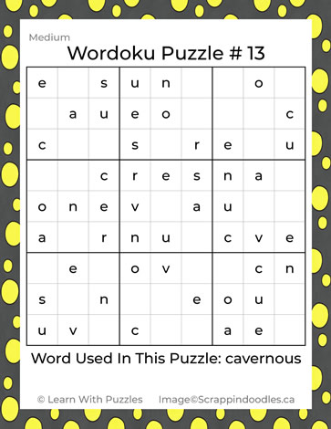 Wordoku Puzzle #13