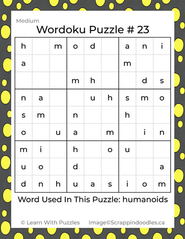 Wordoku Puzzle #23