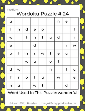 Wordoku Puzzle #24