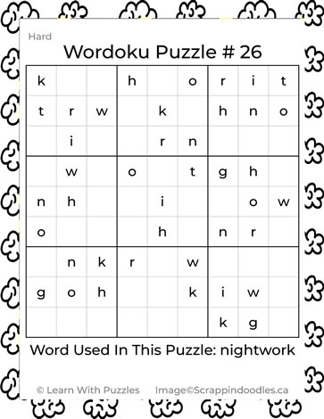 Wordoku Puzzle #26