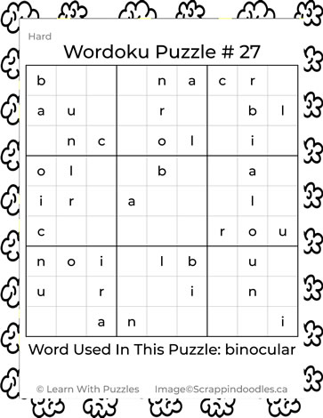 Wordoku Puzzle #27