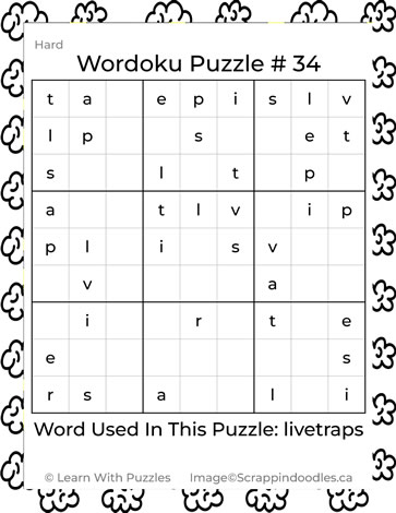 Wordoku Puzzle #34