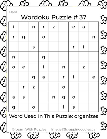 Wordoku Puzzle #37