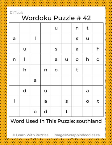 Wordoku Puzzle #42