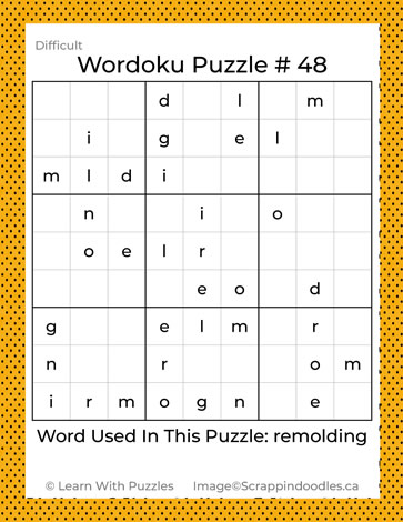 Wordoku Puzzle #48