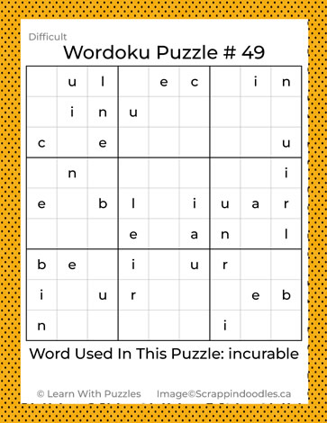 Wordoku Puzzle #49