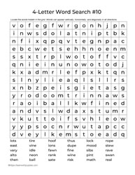Four Letter Words Puzzle10