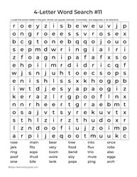 Four Letter Words Puzzle 11