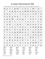 Four Letter Words Puzzle 18