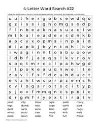 Four Letter Words Puzzle 22