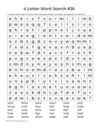 Four Letter Words Puzzle 26