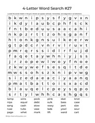 Four Letter Words Puzzle 27