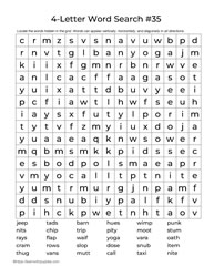 Four Letter Words Puzzle 35