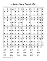 Four Letter Words Puzzle 36