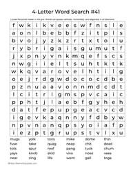 Four Letter Words Puzzle 41
