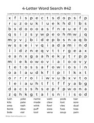 Four Letter Words Puzzle 42